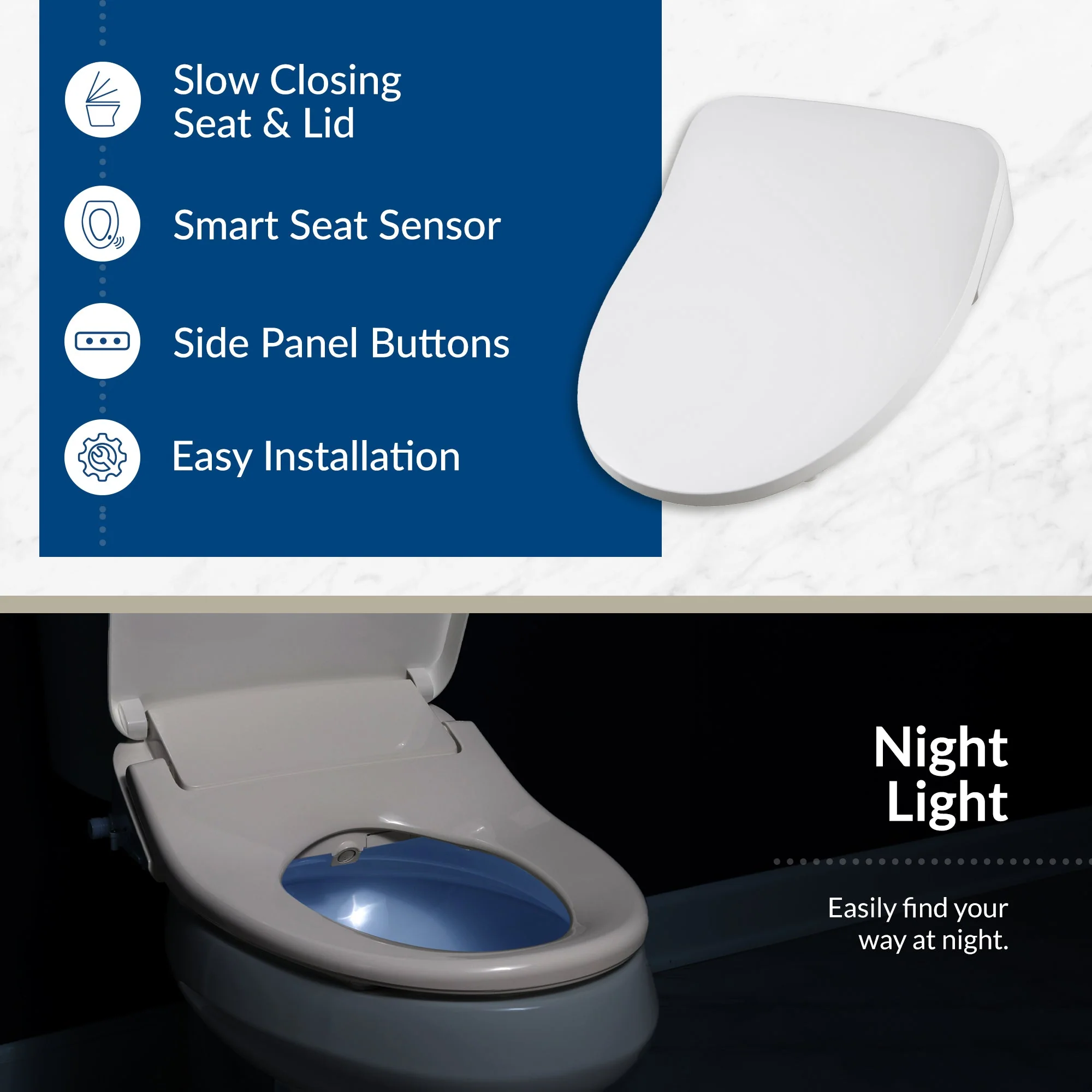 BB-1200 Elongated Bidet Toilet Seat with Bemis Living App - Image 6