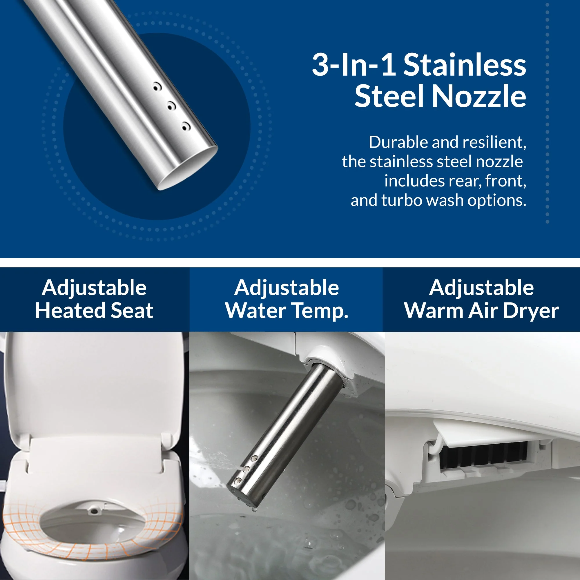 BB-1200 Elongated Bidet Toilet Seat with Bemis Living App - Image 7
