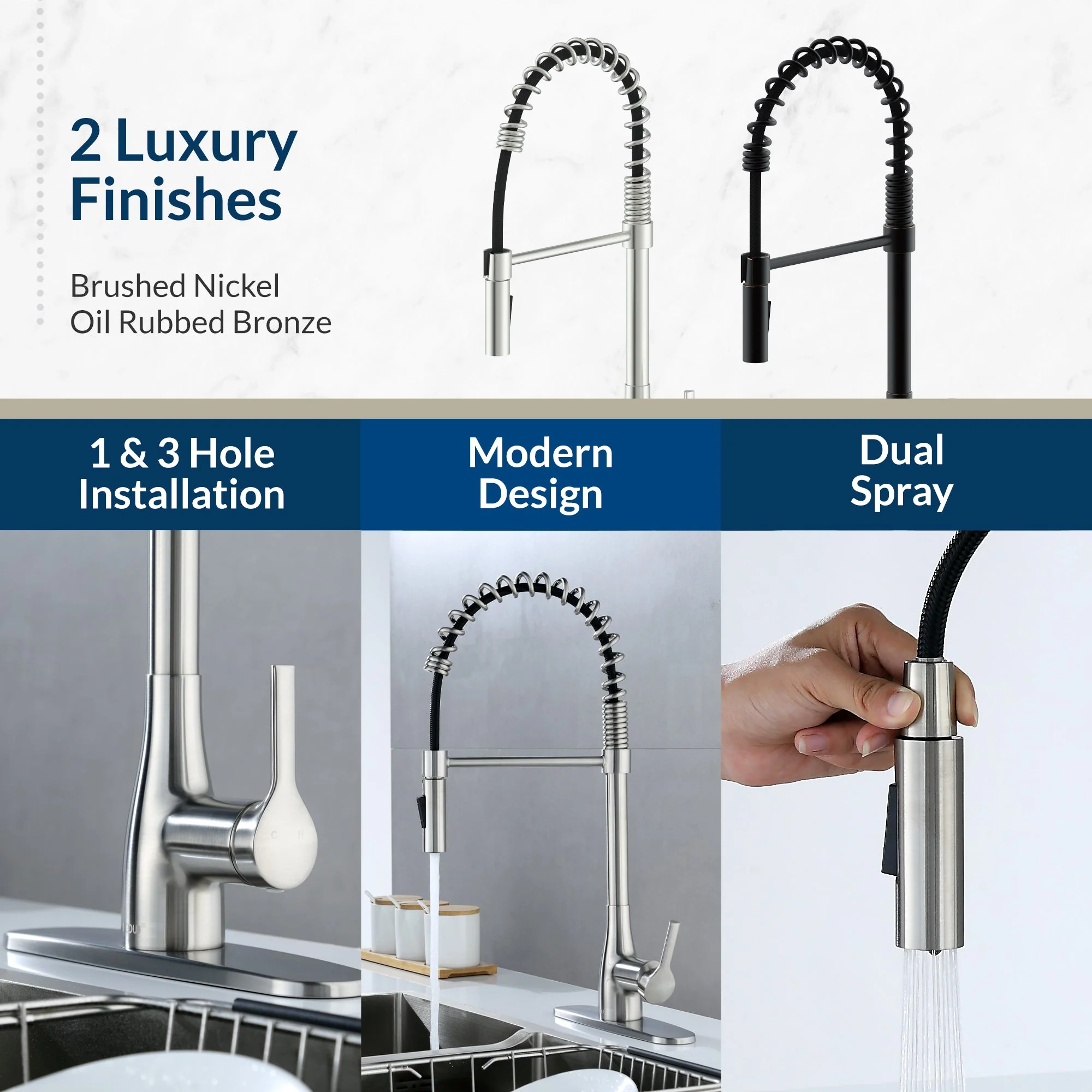 Flow Classic Spring Neck Kitchen Faucet - Image 7