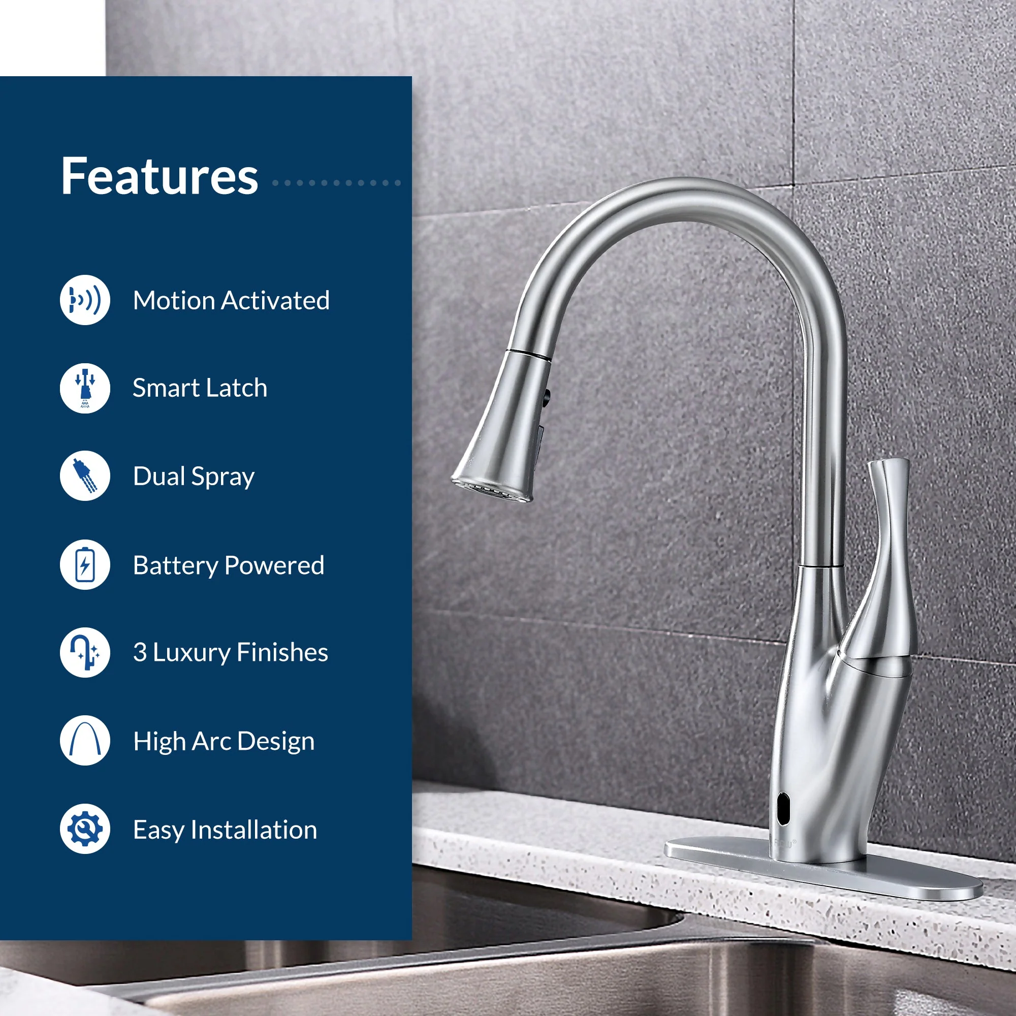 Flow-X Motion Activated Kitchen Faucet - Image 6